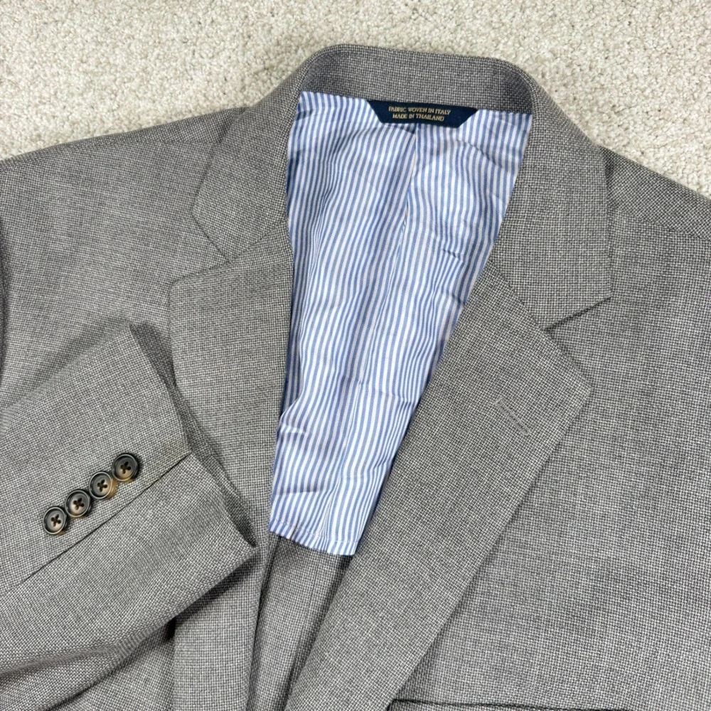 Brooks‎ Brothers 1818 Blazer Mens 44R Grey Reda Wool Fitzgerald Sport Coat